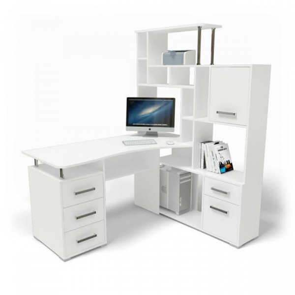 Белый компьютерный стол Кинг по цене 22600 рублей